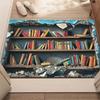 Vintage Broken Bookshelf Carpet Door Mat WELCOME Rug Non-Slip Indoor Mat Machine Washable Rug for Living Room Entryway