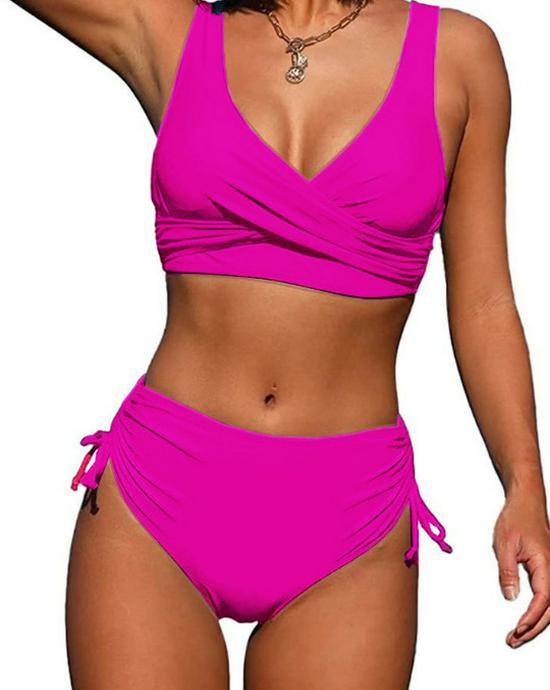 Stylish Multicolor Twist Bag Bandage Bikini Swimsuit for Women – European & American Design, Sexy & In Stock
