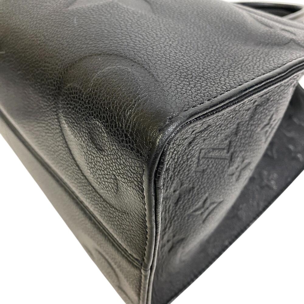 LOUIS VUITTON M45595 Tote Monogram Ann Platt leather On the Go MM Handbag black leather Women Used