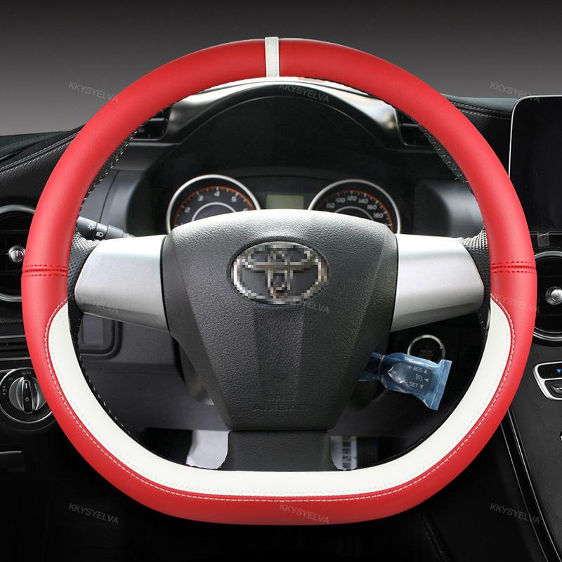 Car Steering Wheel Cover Microfiber Leather For Toyota  Auto Accessories interior Fast Shipping