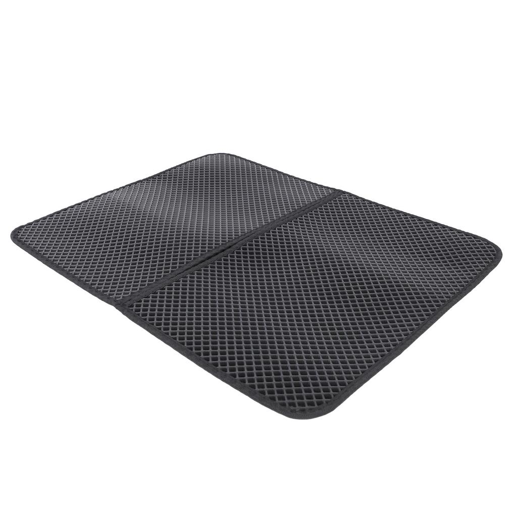 Cat Litter Mat Double Layer Scatter Control EVA Kitty Litter Mat Washable Litter Trapping Mat for Litter Box
