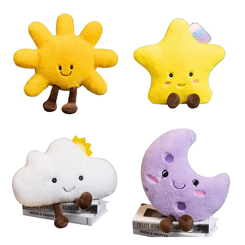 Star Sun Plush Toy Cloud Moon Stuffed Doll Pillow Sofa Cushion Ornament Gift Kid