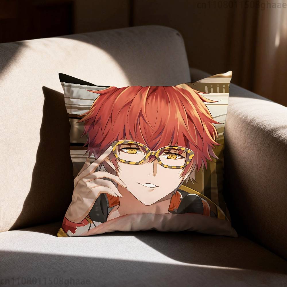 Game Mystic Messenger Pillow Case Sofa Living Room Bedroom Headboard Backrest Cushion Square Cushion Nap Time