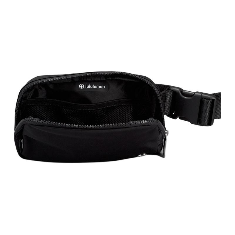 Lululemon Everywhere 1L Zipper Nylon Waist Bag Women Waist Bag Black LU9AX2S-0001