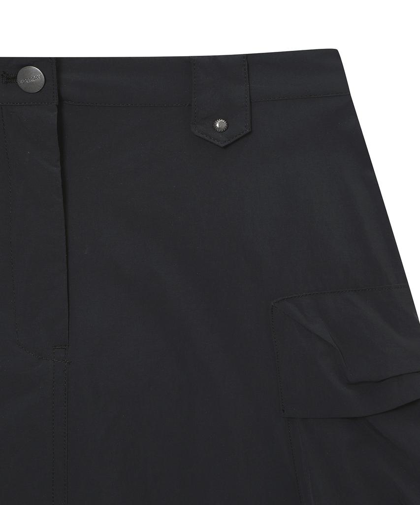 Syupeodeulai Women'S Nylon Pocket Skirt Black Sdflkcq42Blk