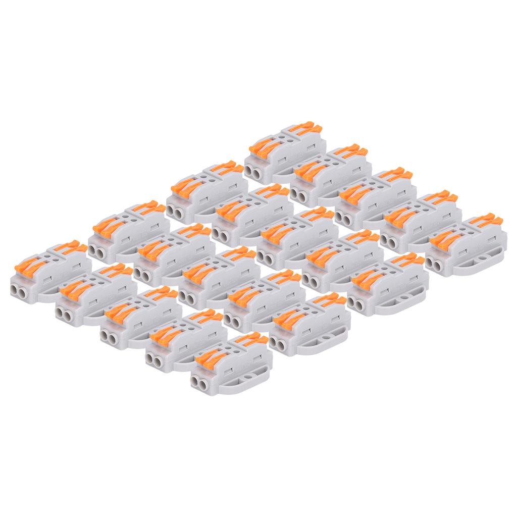 20Pcs Lever Nut Wire Connectors Quick Compact Splice Conductors Push In Terminal Block 223‑2P