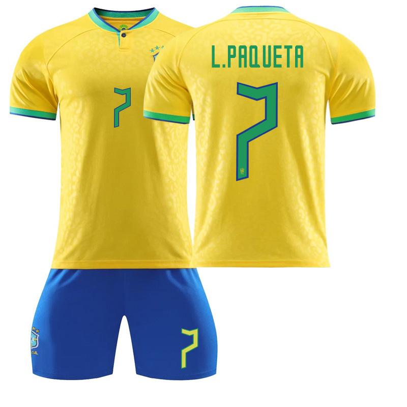 Brazil Jersey No. 10 Neymar 20 Vinicius 9 Charlison 18 Jesus Jersey Football Short Sleeve