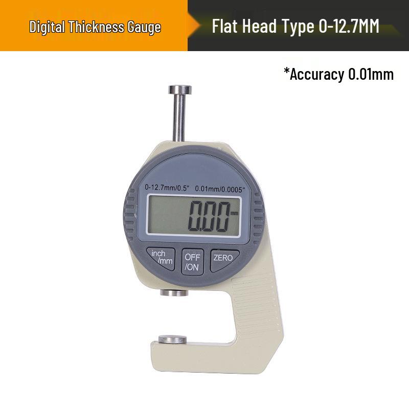 High Precision Digital Micrometer: Steel Pipe & Flat/Bent Pointed Head Thickness Gauge