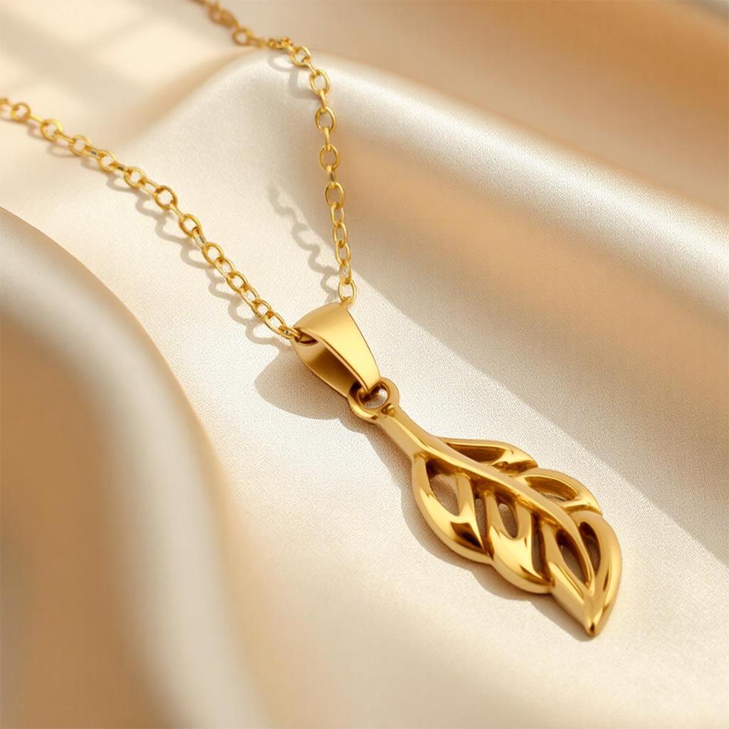 Stainless Steel Leaf Pendant for DIY Bracelets, Bags, and Ornaments