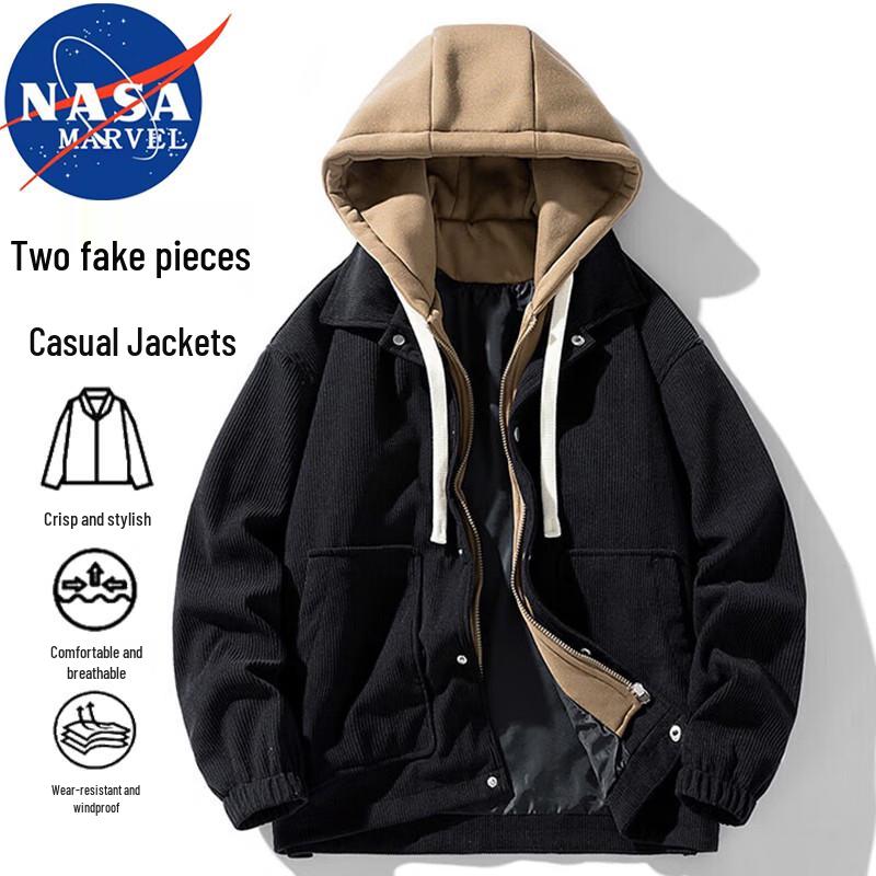 NASA MARVEL Faux Two-Piece Hooded Jacket