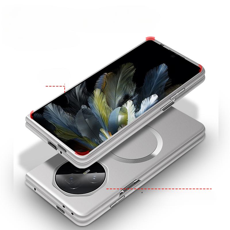 For Huawei Honor Magic V3 VS3 Metallic Paint Magnetic for Magsafe Frameless Hard PC Case for Honor Magic V3 V2 VS2 Wireless Charging Protect Cover