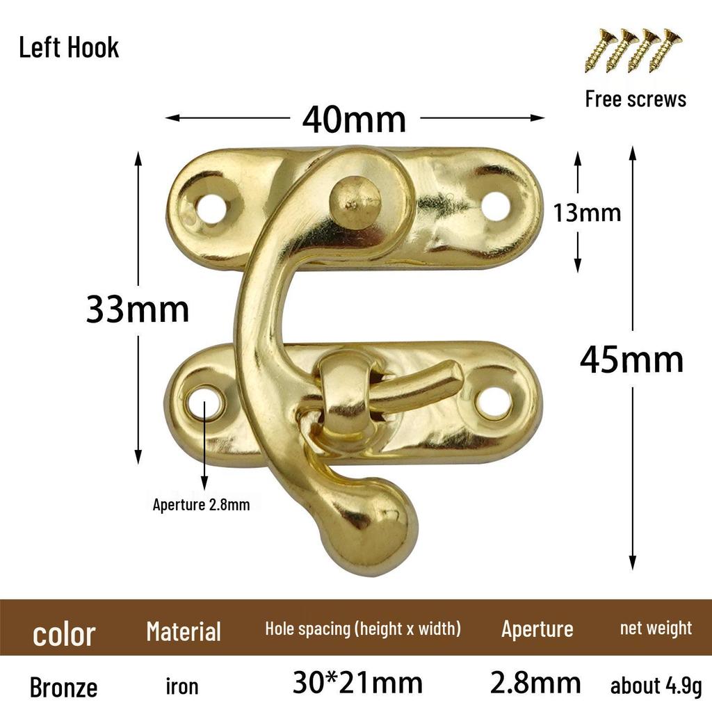 Mini Wooden Box Toggle Latch Lock for Handbag Hardware Accessories