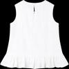 Girls' Embroidered Hibiscus Cotton Vest Top