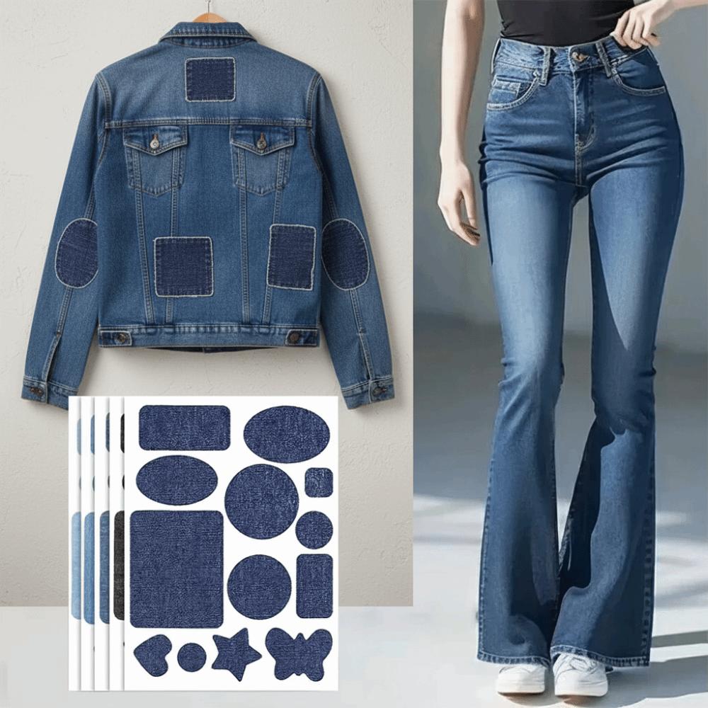 Blue Denim Repair Patches Reinforcement Denim Patches New Iron-On Patches for Clothing Repair