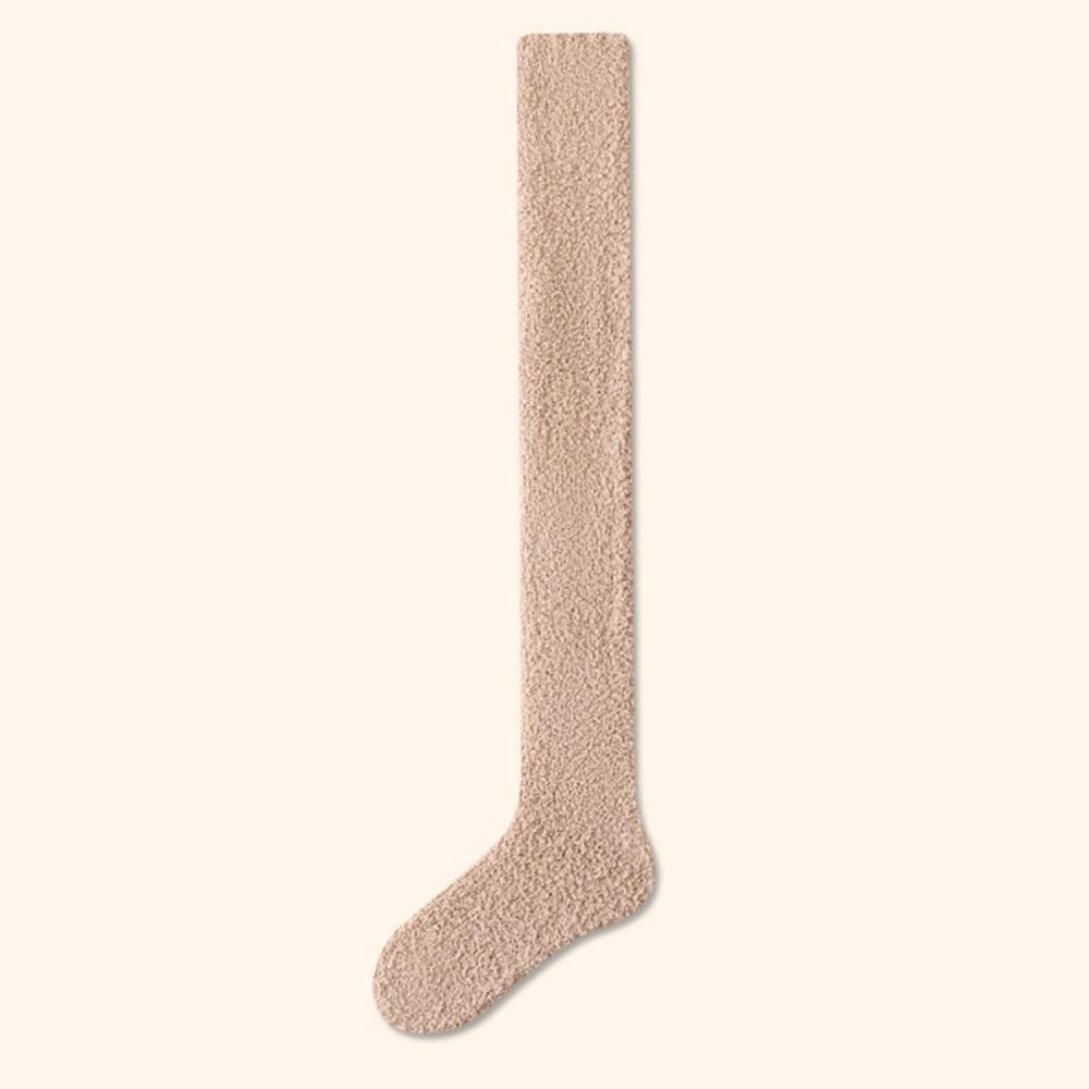 Coral Fleece Long Tight Socks Soft Foot Warmers Fashion Boot Socks  Fall Winter