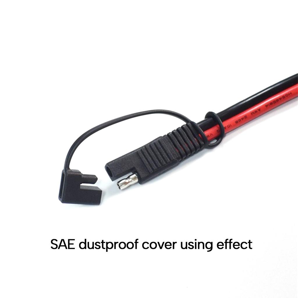 Power Solar Connector SAE Waterproof Cover Adapter Charger Extension Cable For SAE Power Solar Connector Dustproof Cases