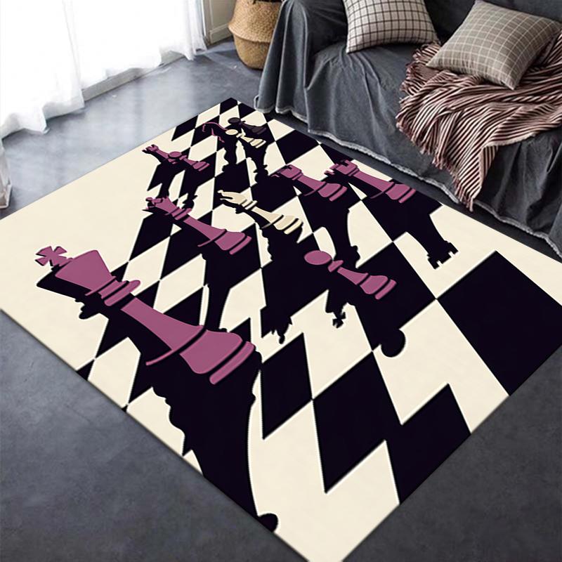 2025 New Chess piece Carpet Rug for Living Room Bedroom Home Sofa Decoration,Kids play Non-slip Floor Mat