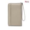New RFID Blocking Multifunctional Passport Bag for Women Genuine Leather Long Wallet Travel Organizer for Air Ticket ID Card Documents Cash