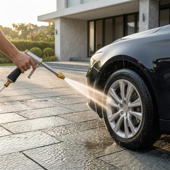 High-Pressure Washer with Soap Dispenser 3 Adjustable Spray Modes Water Sprayer Non-Slip Hose Nozzle