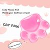 Cute Mouse Cat Office Silicon Pad Paw Wrist Support Pad Comfortable Soft Wrist Rest Hand Pillow Pain Relief Non-Slip Base Home