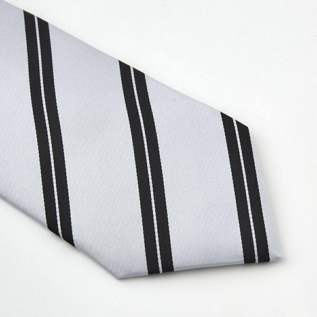 [Ojie] Men's Tie, Silver, 100% Silk, Made in Japan, Formal Tie, Ceremonial Wear, Wedding, Reception, Business