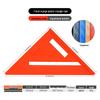 12-inch Aluminum Alloy Black Metric/Imperial Triangle Ruler - 90°/45° Right Angle, 7-inch Woodworking Triangle Plate