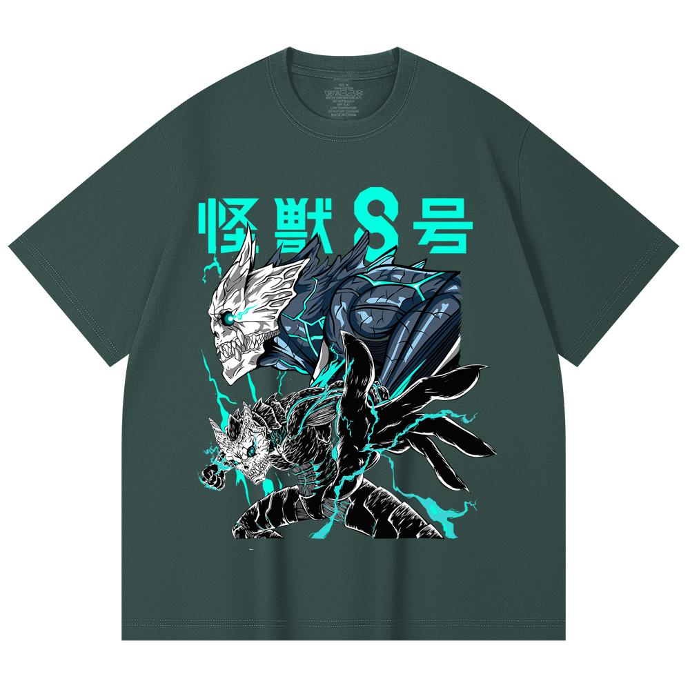 230 Gsm 100% Cotton Kaiju No 8 V4 Print Unisex Heavy Cotton T Shirt