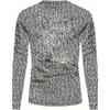 Summer Men's Letter Printed Long Sleeved T-shirt with Round Neck Casual Pattern Comfortable Top for Outdoor Daily Use