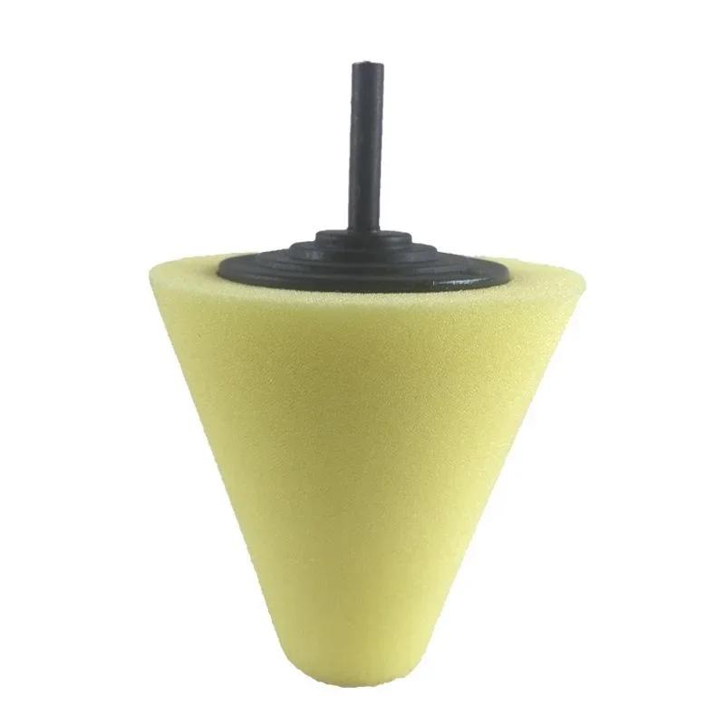

1PC Polishing Pads for Wheel Hub Cleaning, Cone Buffing and Polishing Wheel for Drill, Sponge Buffing Pads for Car Care жёлтый