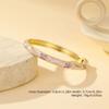 Fresh and Sweet Oil Drop Bracelet Five-Petal Flower Enamel Dropped Glaze Bangle  Minimalist Jewelry