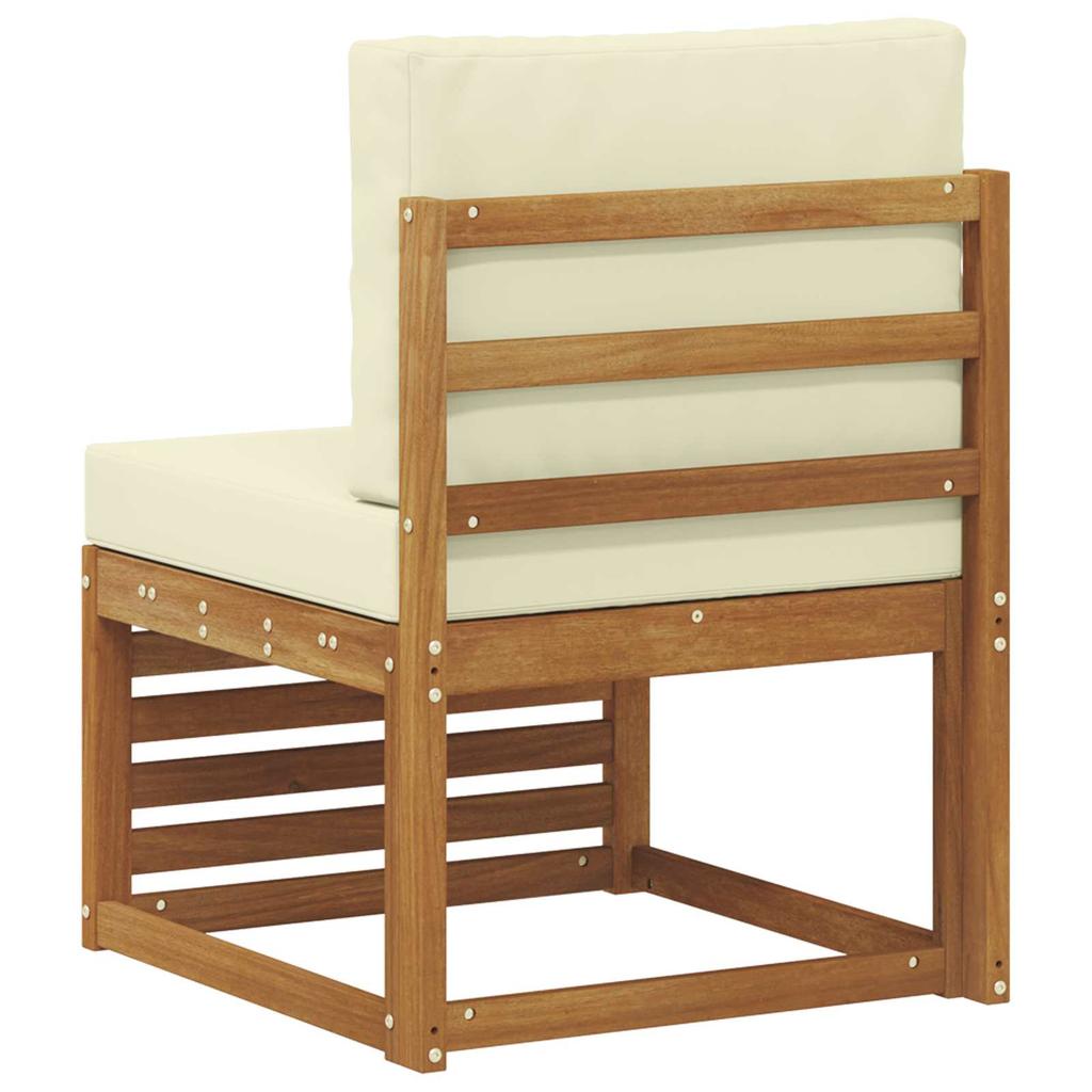 Outdoor Middle Sofa Solid Acacia Wood Natural
