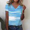 New Women's T-shirt Funny Striped Printing Top Fashion Simple Pattern T-shirt Summer Casual Women's Clothing