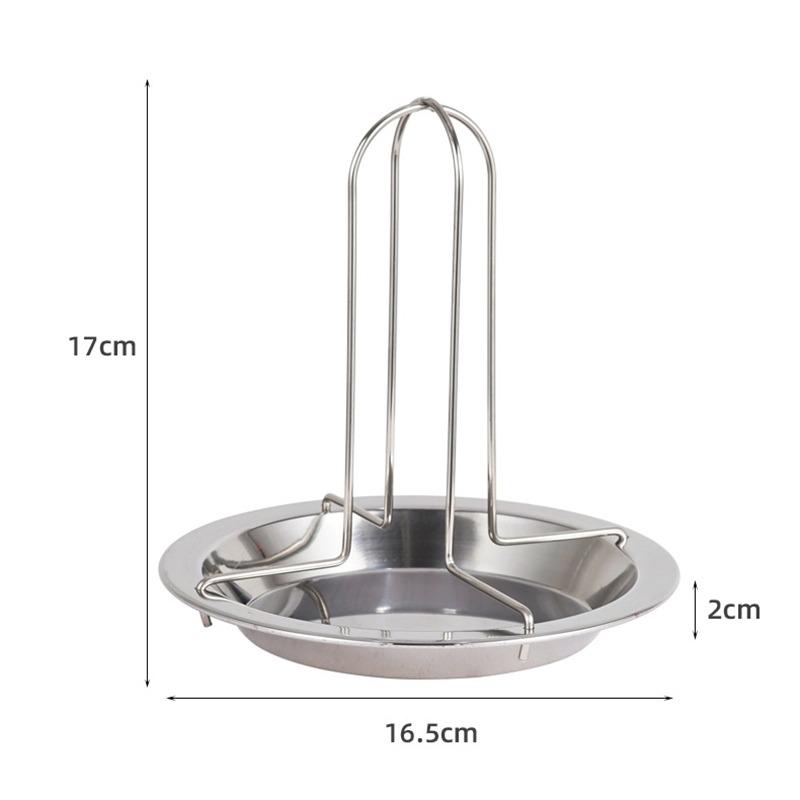 Outdoor Camping Chicken Roaster Rack Thickened Carbon Steel BBQ Grill Stand Non Stick Roast Chicken Holder Pan