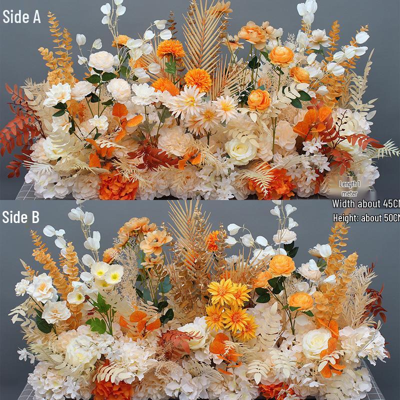 Elegant Silk Eucalyptus Floral Table Runner for Weddings