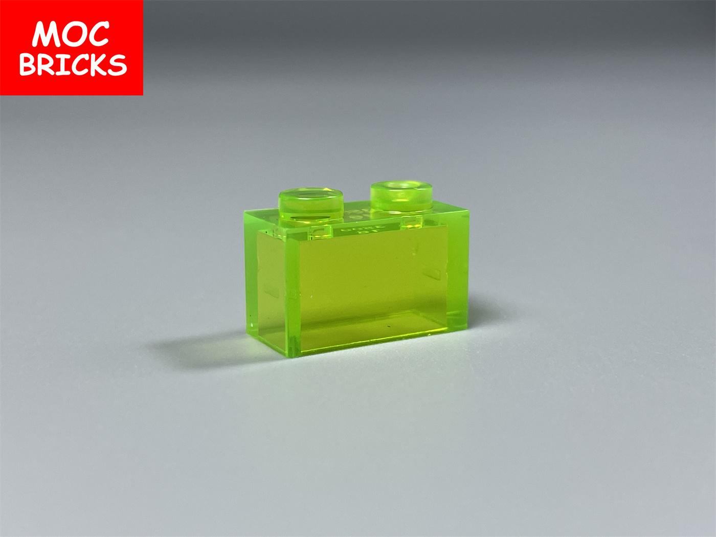 

50pcs/lot MOC Bricks Brick 1x2 Transparent 3004 3065 35743 City House Constructing Blocks Toys Kids Presents