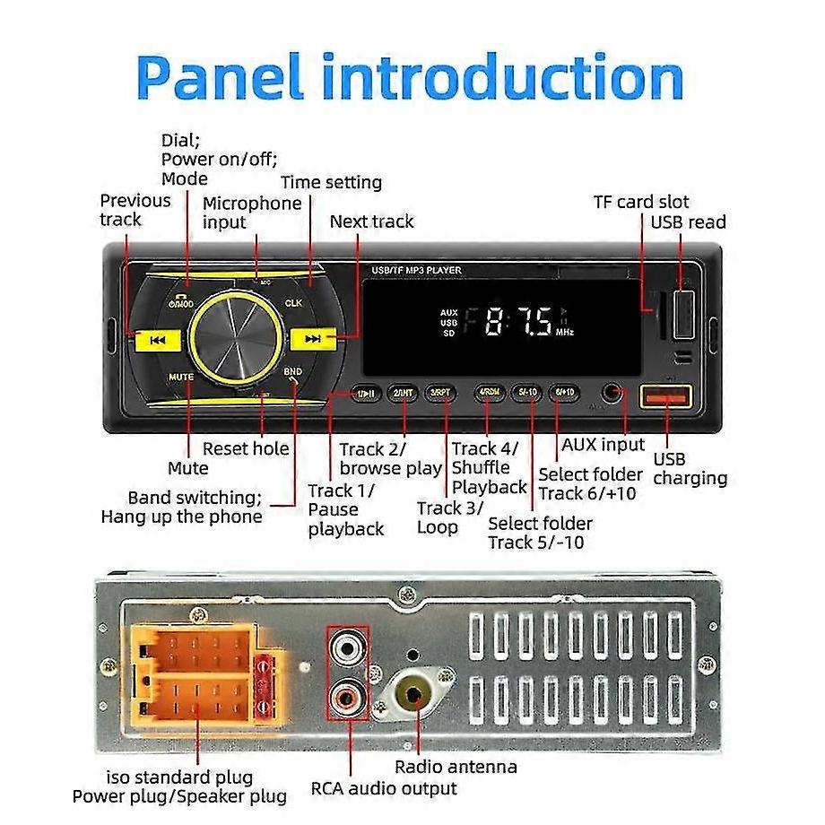 Universal Bluetooth Car MP3 Player with USB & FM Radio