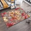 Autumn Leaf Pattern Carpet for Living Room, Pink and Beige Design Suitable for use as an anti-slip for living room bedroom sofas