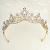 New Fashion Crown Baroque Rhinestone Hair Crown for Women Festive Party Headdress Halloween Hair Accessories Bridesmaid Gifts