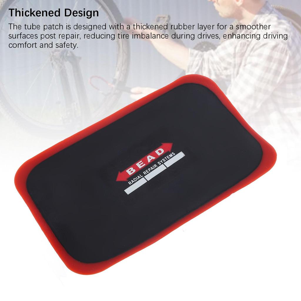 10 st Däcklapp Gummi Starkt Klister Reparation Rektangel Slang för Bil Motorcykel Cykel