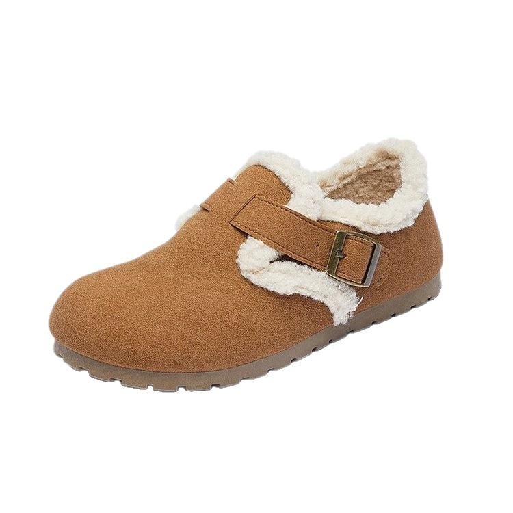 Bequeme Birkenstock Schuhe mit weicher Sohle Neue Winter Plüsch Warme Woll Baumwoll Schuhe Doudou Schuhe