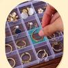 Grid Storage Box Jewellery Box Small Earring Organiser Transparent Plastic Screw Storage Box with Lid Medicine Box