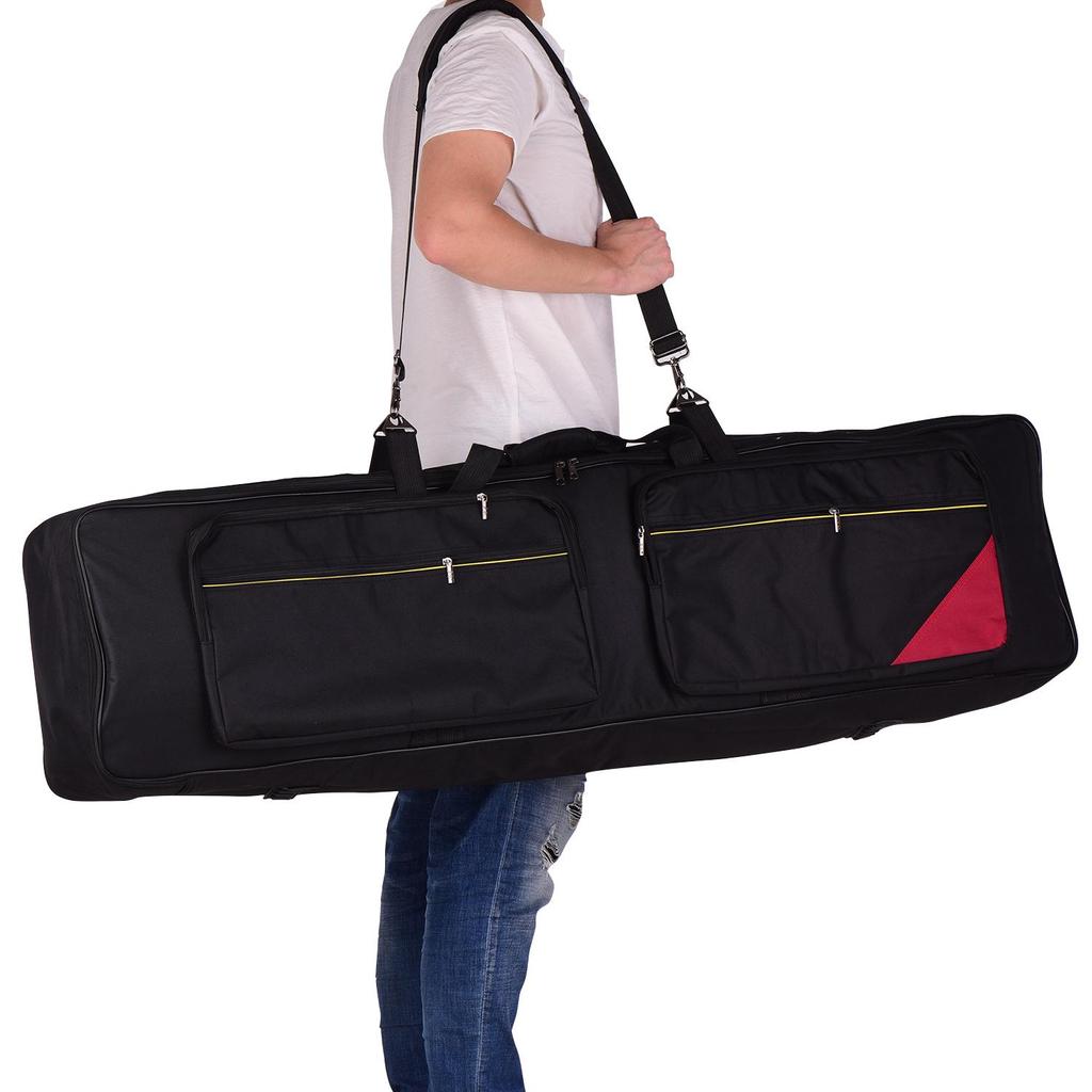 Geantă profesională pentru pian electric, geantă portabilă pentru concert cu mâner durabil, curea de umăr, strat intermediar din bumbac anti-coliziune de 8 mm pentru claviatură cu 88 de clape