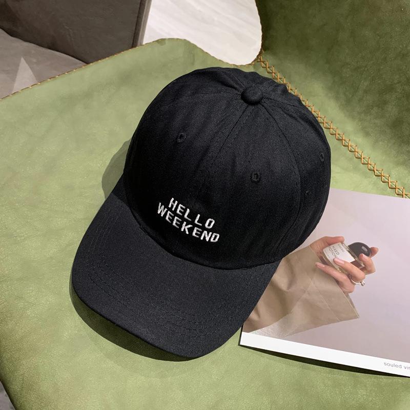 Letters HELLO Unisex student versatile baseball cap, summer sunshade casual soft-top hat, vintage baseball cap Adjustable