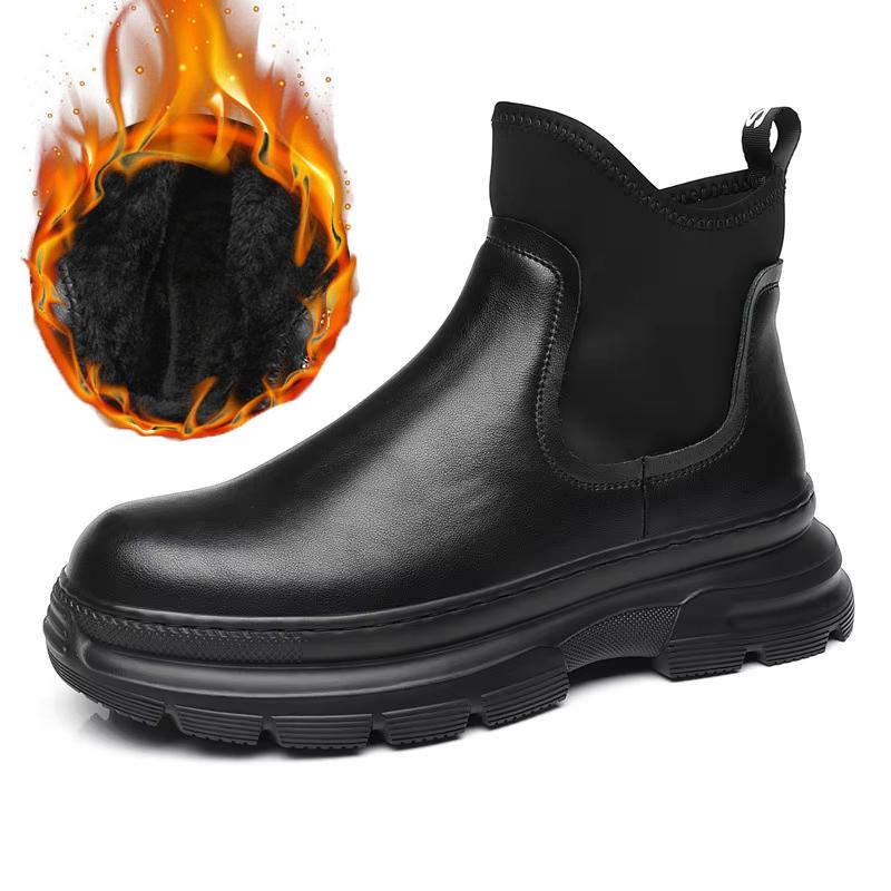 

Мужская мода в британском стиле, панк, вечернее платье, ботинки на платформе, черные, трендовые, оригинальные кожаные туфли, ковбойские ботильоны, челси, ботинки, мужские 270