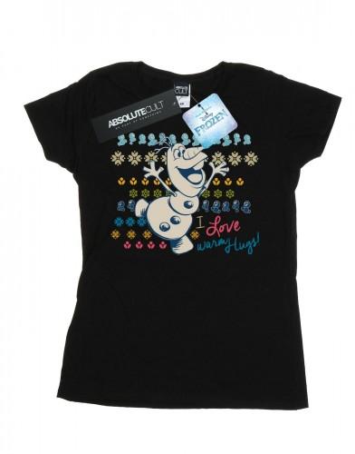 Disney Womens/Ladies Frozen I Love Warm Hugs Cotton T-Shirt