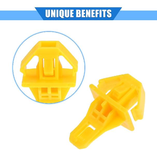 20 Pcs Car Fender Flare Bumper Clip Compatible for Honda CRV 2.4L 2012-2014, Durable Nylon Yellow Retainer Fastener