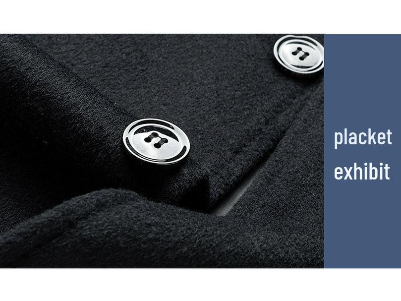 Men's Extra Long Wool Tweed Trench Coat - Business Formal Wear