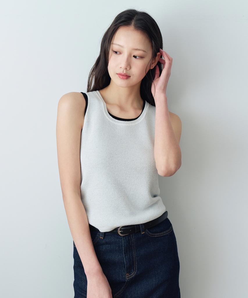 KNIZURE Daily Ensemble Round Sleeveless_3 Colors