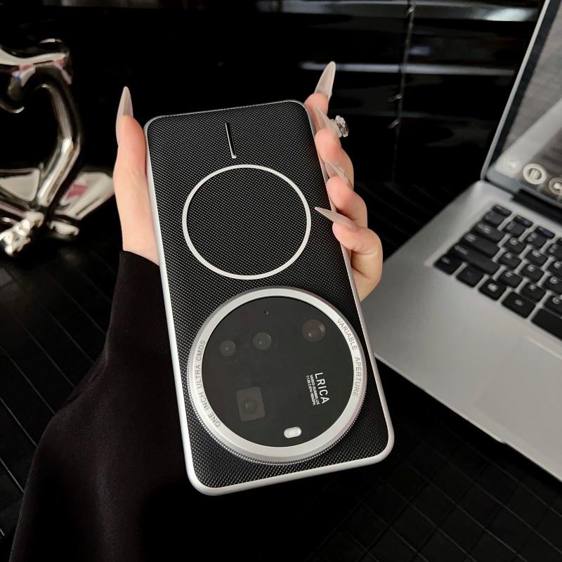 Case For Xiaomi 15 14 13 12S Pro Ultra Lychee Diamond Pattern Leather Magsafe Individual Metal Keys Matte Anti-Slip Grip Cover