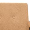 Armchair Beige Shaggy Wool Like Fabric